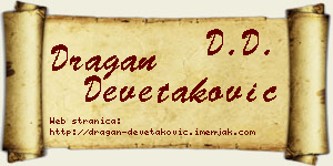 Dragan Devetaković vizit kartica